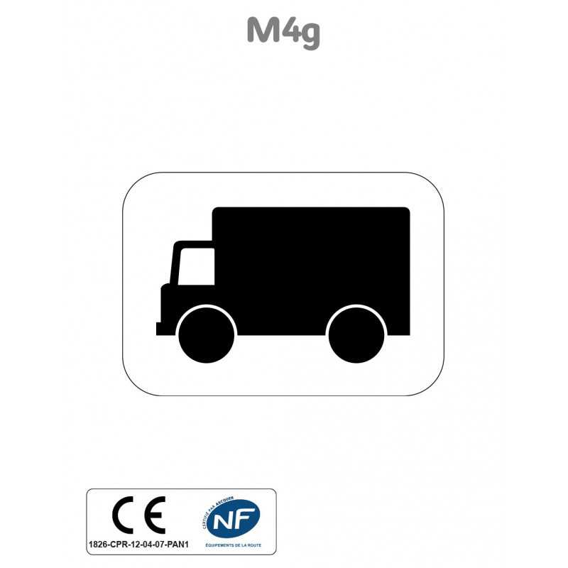Panonceau Véhicule Transport de Marchandises M4g