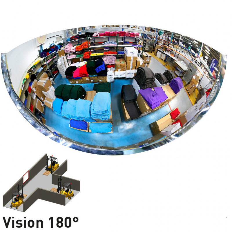 Miroir hémisphérique de sécurité