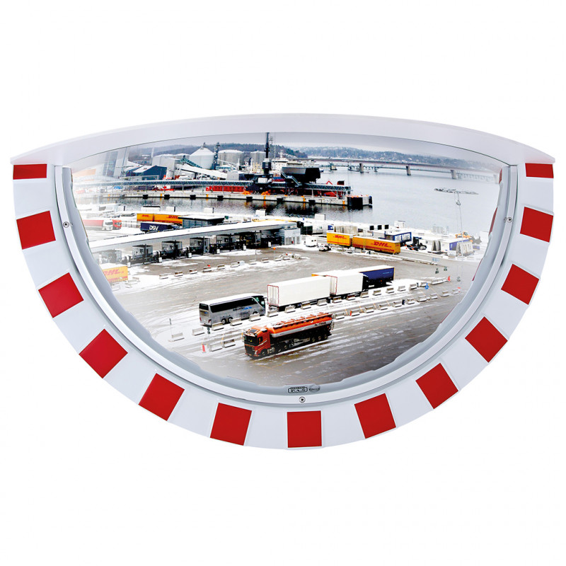 Miroir de circulation industrielle rouge blanc