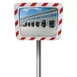 Miroir de sécurité Inox rouge blanc