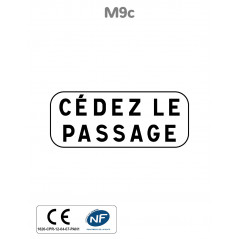 Panonceau Cédez le Passage M9c