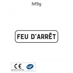 Panonceau Feu d'Arrêt M9g