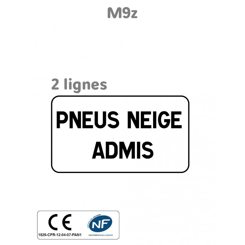Panonceau Indications Diverses M9z 2 Lignes