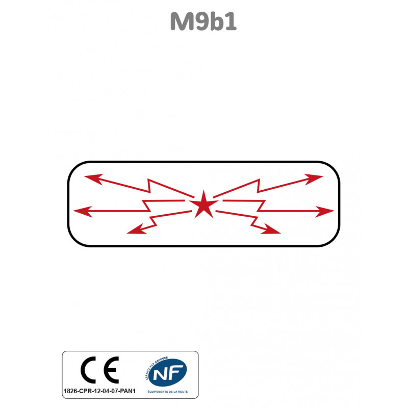 Panonceau Voie Ferrée Électrifiée M9b1
