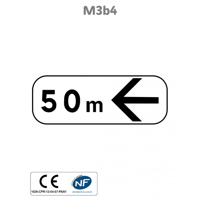 Panonceau Directionnel avec distance M3b4