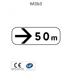 Panonceau Directionnel avec distance M3b3