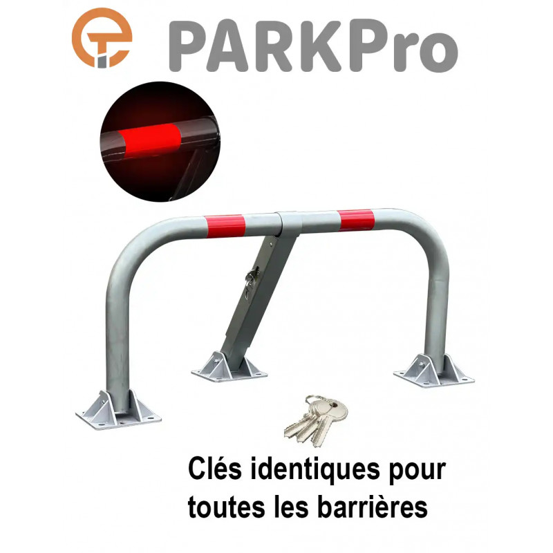 Barrière de parking PARKPro serrure clés identiques