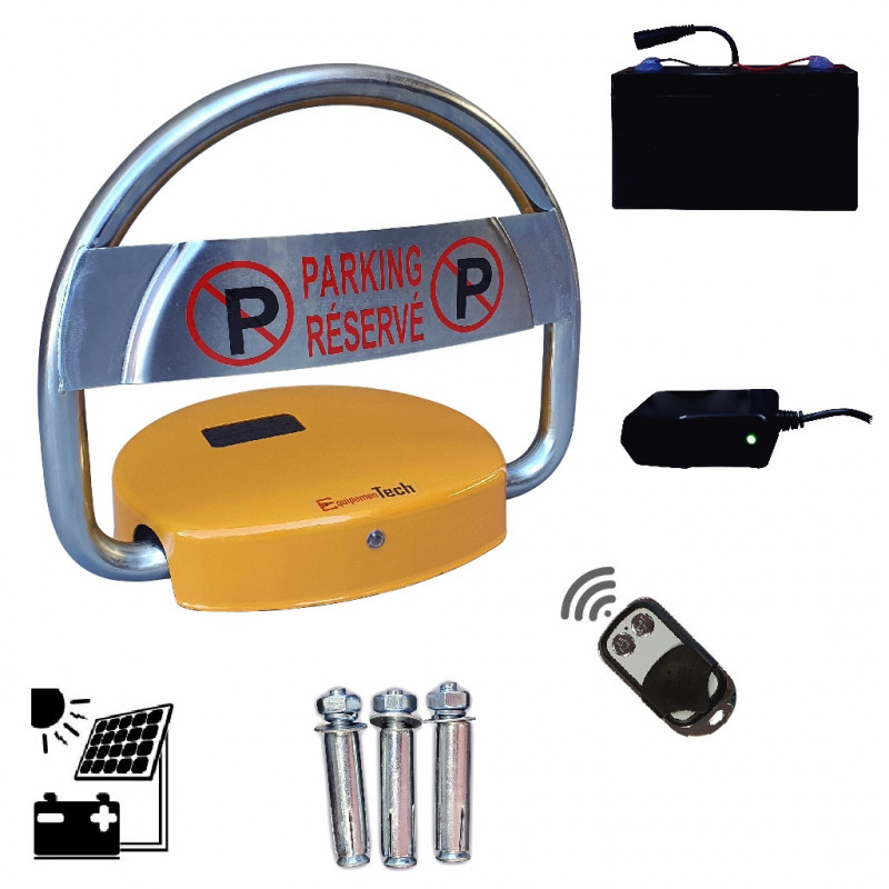 Barrière de parking solaire à télécommande
