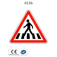 Panneau A13b Passage pour piétons