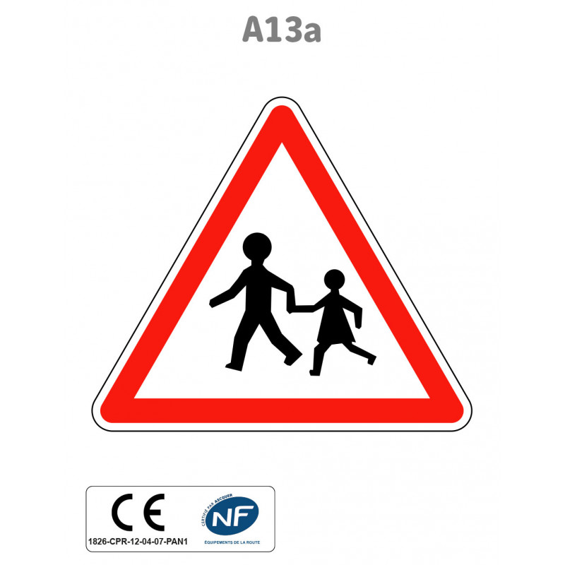 Panneau A13a Endroit fréquenté par les enfants