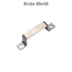 Brides de fixation pour poteau 80 x 40 mm