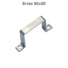 Brides de fixation pour poteau 80 x 80 mm