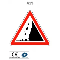 Panneau A19 Risque de chute de pierres
