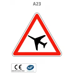 Panneau A23 Traversée d'une aire de danger aérien
