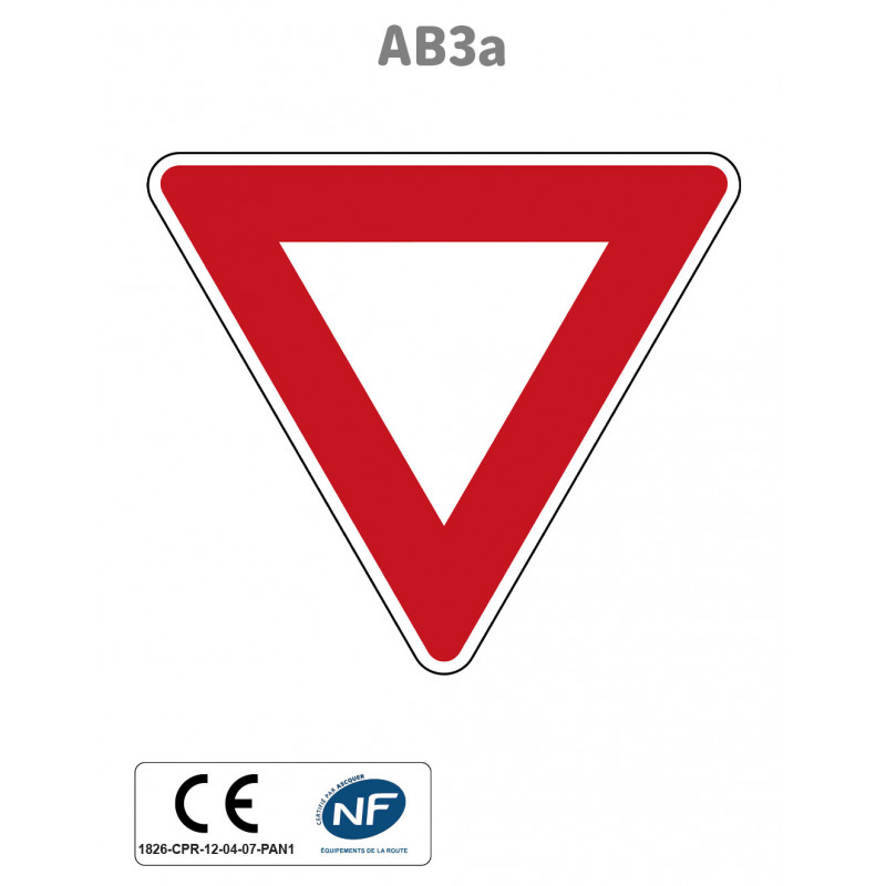 Panneau AB3a Cédez le passage