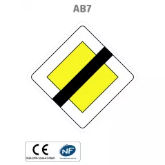 Panneau AB7 Fin de route prioritaire