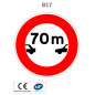 Panneau B17 Intervalle minimal à respecter