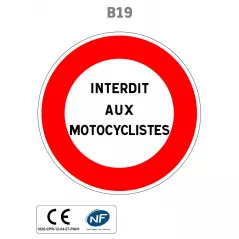 Panneau B19 Autres interdictions
