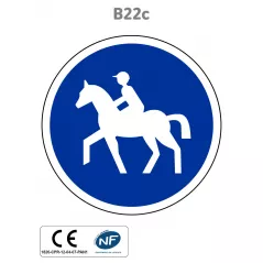 Panneau B22c Chemin obligatoire pour cavaliers
