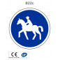 Panneau B22c Chemin obligatoire pour cavaliers