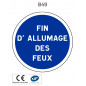 Panneau B49 Fin des autres obligations
