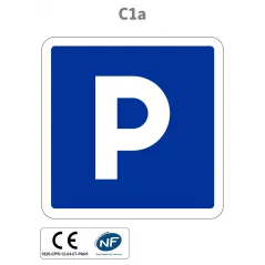 Panneau C1a Parking ou Lieu aménagé pour le Stationnement gratuit