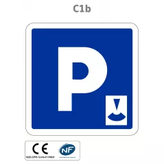 Panneau C1b Parking gratuit à durée limitée avec contrôle par disque