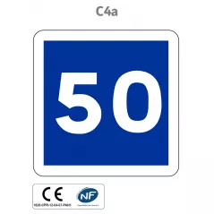 Panneau C4a Vitesse conseillée