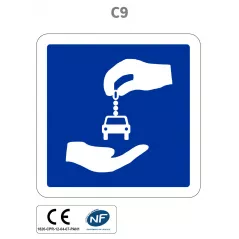 Panneau C9 Station d'autopartage