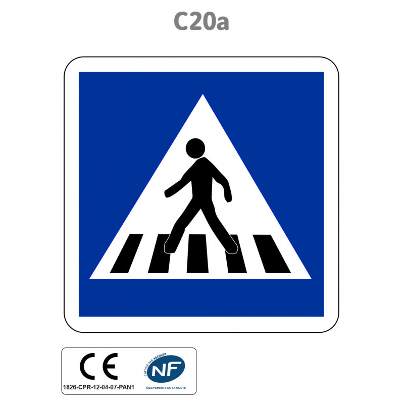 Panneau C20a Passage pour piétons