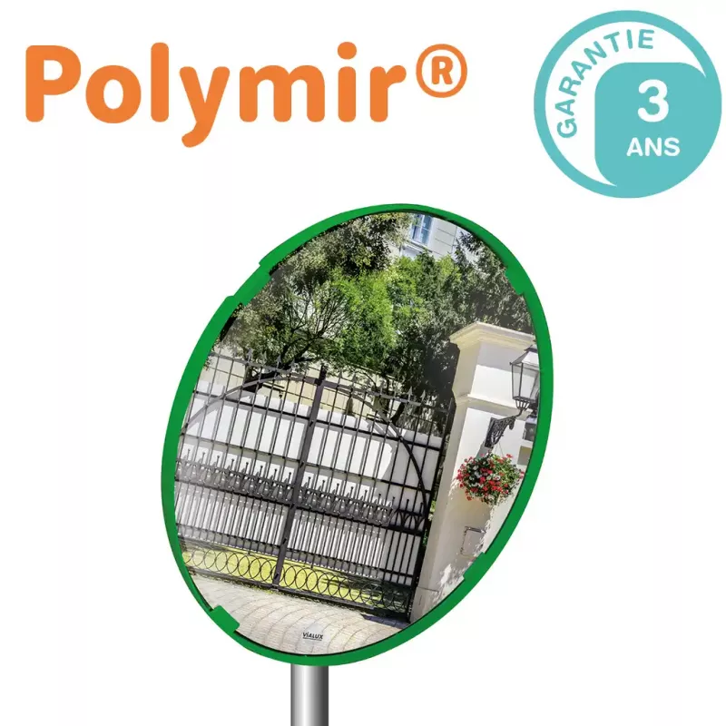 Miroir routier multi-usages cadre vert