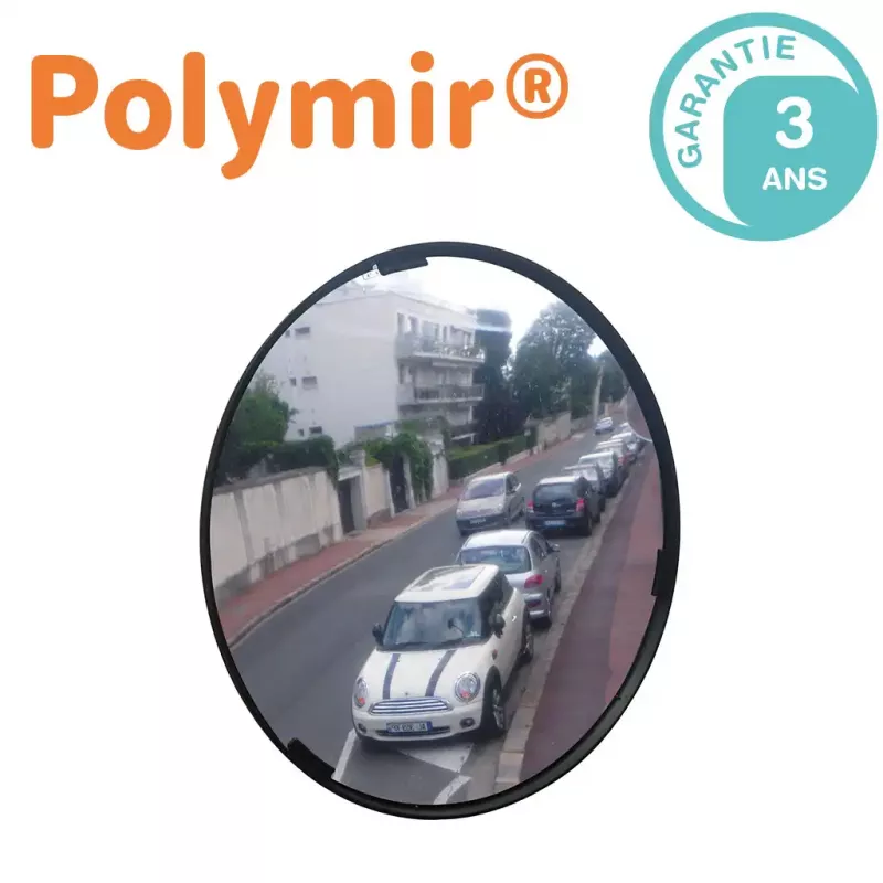 Miroir routier multi-usages cadre noir