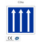 Panneau C24a.ex4 Affectation de voies