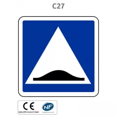 Panneau C27 Surélévation de chaussée