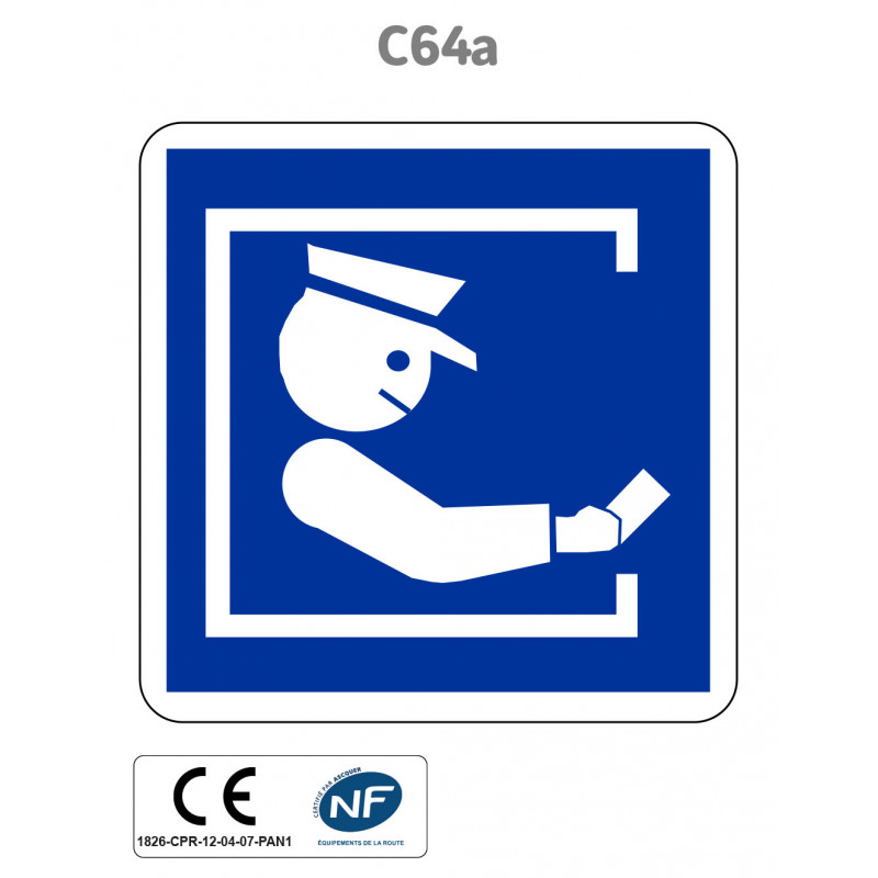 Panneau C64a Paiement auprès d'un péagiste