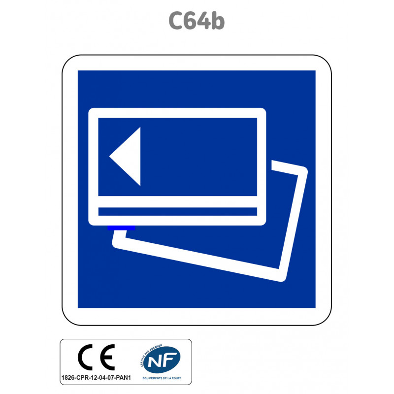 Panneau C64b Paiement par carte bancaire