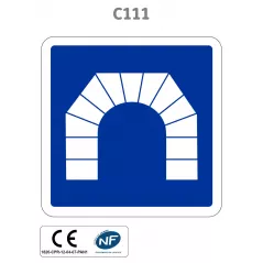 Panneau C111 Entrée d'un tunnel