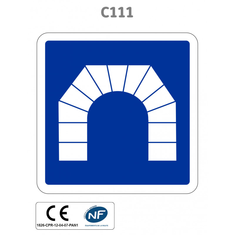 Panneau C111 Entrée d'un tunnel