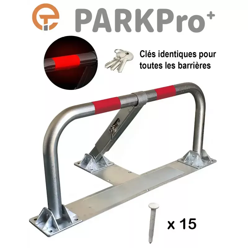 Bloc parking PARKPro+ spécial enrobé serrure clés identiques