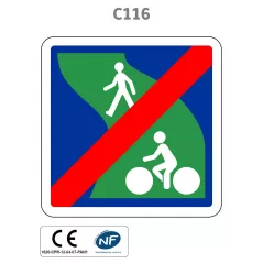 Panneau C116 Fin de Voie verte