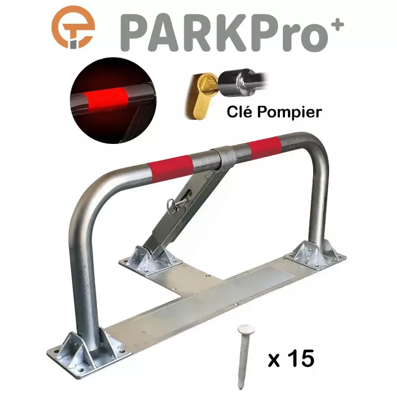 Bloc parking PARKPro+ spécial enrobé serrure clé pompier