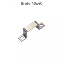 Brides de fixation pour poteau 40 x 40 mm
