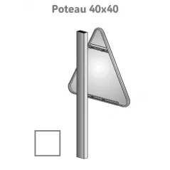 Poteau de signalisation carré 40 x 40 mm
