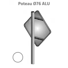 Poteau de signalisation Alu D. 76 mm