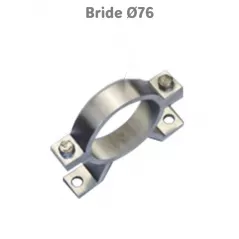 Brides de fixation pour poteau D. 76 mm