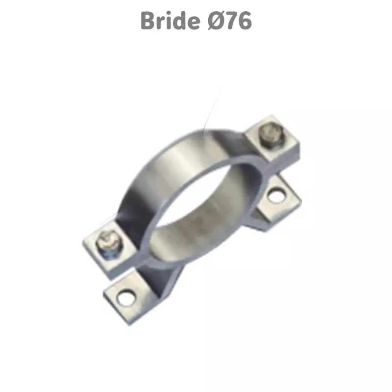 Brides de fixation pour poteau D. 76 mm