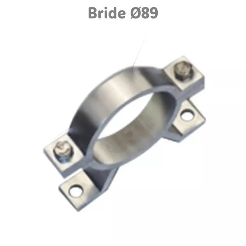 Brides de fixation pour poteau D. 89 mm
