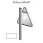 Poteau de signalisation rectangulaire 80 x 40 mm à platine