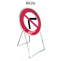 Panneau Temporaire Mobile BK2b Interdiction de tourner à droite