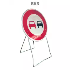 Panneau Temporaire Mobile BK3 Interdiction de dépasser